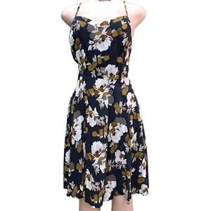 Floral Black and White Dress